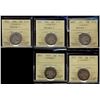Image 1 : Nfld 1894 Obv 1 20¢, Obv2, 1896 Obv 2, 1900 & 1904H ICCS F15. Lot of 4 coins.