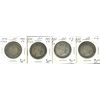 Image 1 : Nfld 1870 50¢, 1874, 1882H & 1888. Lot of 4 coins Abt VG or better. (PBA).