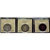 Image 1 : Nfld 1872H 50¢, 1876H & 1885 ICCS F15. Lot of 3 coins.