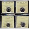 Image 1 : 1990 5¢, 1992, 2001P & 10¢ 1970 ICCS MS66. Lot of 4 coins.