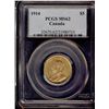 Image 1 : 1914 Gold $5 PCGS MS62 a decent example.