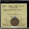 Image 1 : 1886 10¢ LgKnb 6 Obv 5 ICCS F15.