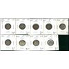 Image 1 : 1886 10¢ Ptd, 1903, 1908, 1909VL, 1910, 1918, 1934, 1935 & 1948. Lot of 9 coins all VG. (PBA).