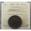 Image 1 : 1892 1¢ Obv 2 ICCS AU55. Difficult obverse to find.