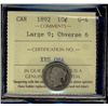 Image 1 : 1892 10¢ Lg 9 Obv 6 ICCS G4. POPULAR VARIETY.