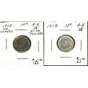 Image 1 : 1913 10¢ Sm & 1919 AU58. Lot of 2 attractive coins. (PBA).