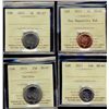 Image 1 : 2011 1¢ Non Magn, 5¢, 10¢ & 25¢ ICCS MS67. Lot of 4 coins.