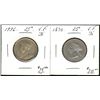 Image 1 : 1870 25¢ & 1936 VF30. Lot of 2 coins. (PBA).