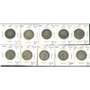 Image 1 : 1900 25¢, 1902, 1904, 1905, 1906, 1909, 1915, 1921, 1927 & 1936 Dot. Lot of 10 coins all G+. (PBA).