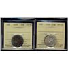 Image 1 : 1918 & 1929 25¢ ICCS AU58. Lot of 2 coins.