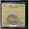 Image 1 : 1920 25¢ ICCS MS62.