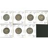 Image 1 : 1927 25¢, 1913, 1917, 1918, 1919, 1931 & 1934. Lot of 7 coins all Fine+. (PBA).