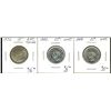 Image 1 : 1936 25¢, 1943 & 1944. Lot of 3 coins all UNC. (PBA).