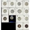 Image 1 : 1937(3) 25¢, 1938(2), 1940(4), 1944, 1947 & 1958(3). Lot of 14 coins all EF45 to UNC.