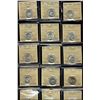 Image 1 : 1940(3) 25¢, 1942(3) & 1943(9) ICCS MS62. Lot of 15 coins.