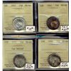 Image 1 : 1941 25¢, 1943, 1950 & 1952 LR ICCS MS64. Lot of 4 rather sharp examples.