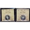 Image 1 : 1964 & 1965 25¢ ICCS PL66 Heavy Cameo. Lot of 2 coins both ICCS graded.