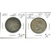 Image 1 : 1871 50¢ & 1950 No Des. Lot of 2 coins both F15. (PBA).