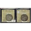 Image 1 : 1900 & 1948 50¢ ICCS F12. Lot of 2 coins.