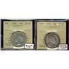 Image 1 : 1902 & 1948 50¢ ICCS VF20. Lot of 2 coins.