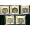 Image 1 : 1935 $1, 1952 WL, 1963, 1966, 1967, all ICCS MS64. Lot of 5 coins.