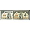 Image 1 : 1923 25¢ DC-24c EF & DC-24d AU/UNC.  Lot of 2 original notes.