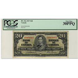 1937 $20 BC-25a #AE0469905 PCGS VF30PPQ.