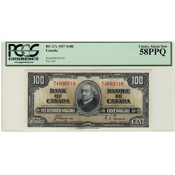 1937 $100 BC-27c #BJ4696516 PCGS AU58PPQ.