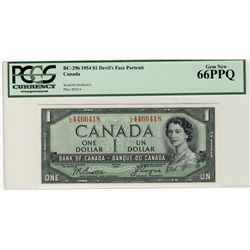 1954 $1 BC-29b #LA4466418 PCGS Gem UNC66PPQ.