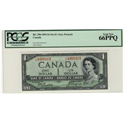 1954 $1 BC-29b #LA4466419 PCGS Gem UNC66PPQ.