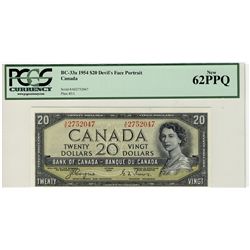 1954 $20 BC-33a #AE2752047 PCGS UNC62PPQ.