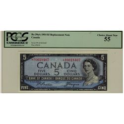 1954 $5 BC-39aA *A/C0018407 PCGS AU55