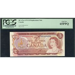 1974 $2 BC-47aA *RE6696296 PCGS UNC65PPQ