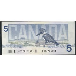 1986 $5 BC-56ca #GOT7726943.  Crisp UNC.