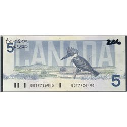 1986 $5 BC-56ca #GOT7726443.  Crisp UNC.