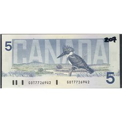 1986 $5 BC-56ca #GOT7726942.  Crisp UNC.