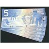 Image 1 : 2004 $5 BC-62bA Sheet Replacement notes #HOG0658855 to 8859.  Lot of 5 crisp notes.