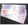 Image 1 : 2000 $10 BC-63aA Sheet Replacement Notes #FDZ9395133-135 & 9188743.  Lot of 4 Crisp UNC notes.