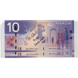 2005 $10 BC-68aA Single Note Repl #BEY2931236 & BEY2946632.  Lot of 2 Crisp Notes.