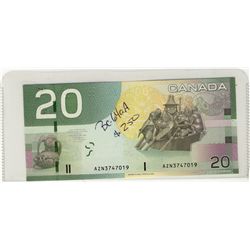 2005 $20 BC-64aA Single Note Repl #AZN3747019.  Crisp UNC.