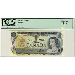 MILLION 1973 $1 BC-46a #AG8000000 PCGS AU50.