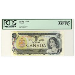 MILLION 1973 $1 BC-46a #NF7000000 PCGS AU58PPQ.