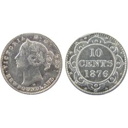 Nfld 1876H 10¢ ICCS VF30.