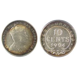 Nfld 1904H 10¢ PCGS MS63.  Great eye appeal with nice rim tones.