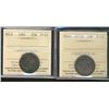 Image 1 : Nfld 1872H & 1881 20¢ ICCS F15.  Lot of 2 coins.