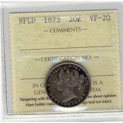 Nfld 1873 20¢ ICCS VF20.