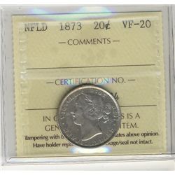 Nfld 1873 20¢ ICCS VF20.