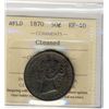 Image 1 : Nfld 1870 50¢ ICCS EF40.  Designated as cleaned.