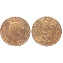 1890H 1¢ ICCS MS64RD.  Lustrous PQ issue.