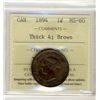 Image 1 : 1894 1¢ Thick 4 ICCS MS60BN.  Underrated in Mint State.